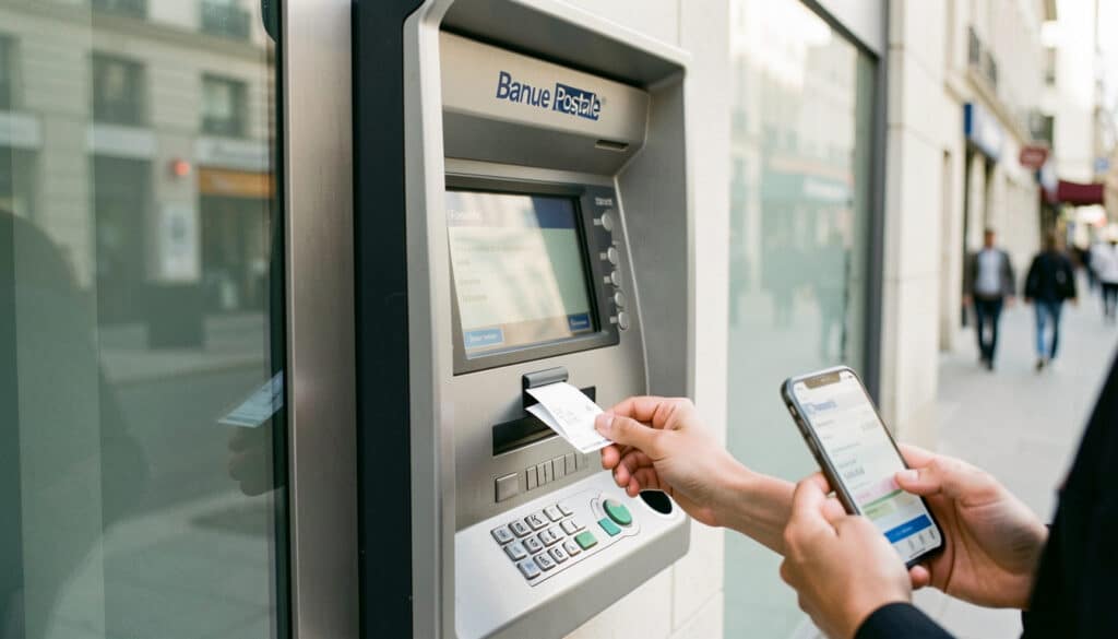 Retrait au distributeur de la Banque Postale : plafonds